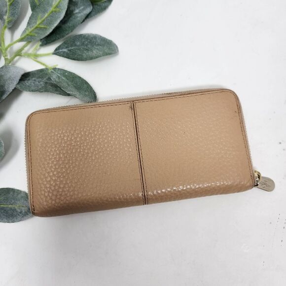 COLE HAAN Tan Pebbled Leather Wallet - Picture 7 of 10